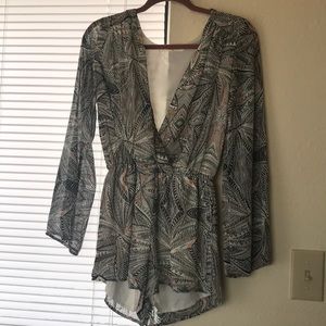 Patterned romper